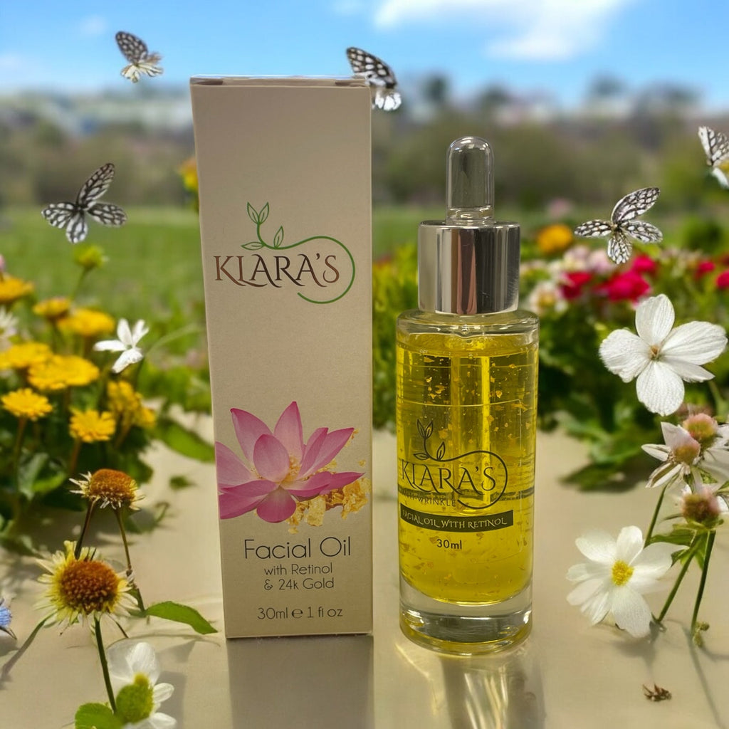 Facial oils with retinol